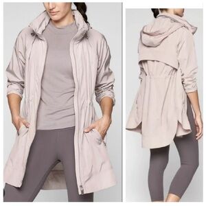 Athleta Drip Drop Beech Stone Rain Jacket Women's size medium.